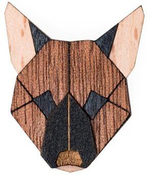 BeWooden Brosche aus Holz - Deutscher Schäferhund | Mode Schmuck