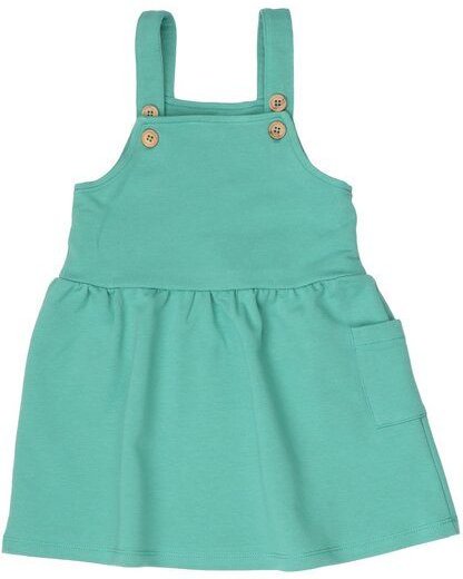 Kinder Trägerkleid GOTS zertifiziert, mintgrün „Green Spruce“, Bio-Baumwolle, weich – Walkiddy