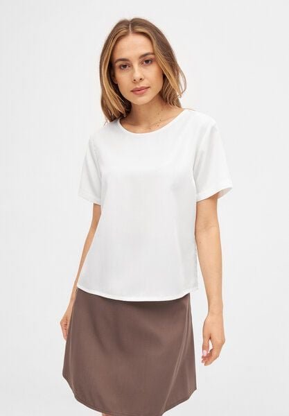 Thumbnail - Givn Berlin Damen Kurzarm Bluse aus Lyocell TENCEL REFIBRA - INES