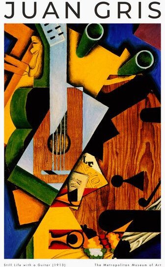Photocircle Poster / Leinwandbild - Stillleben mit einer Gitarre von Juan Gris