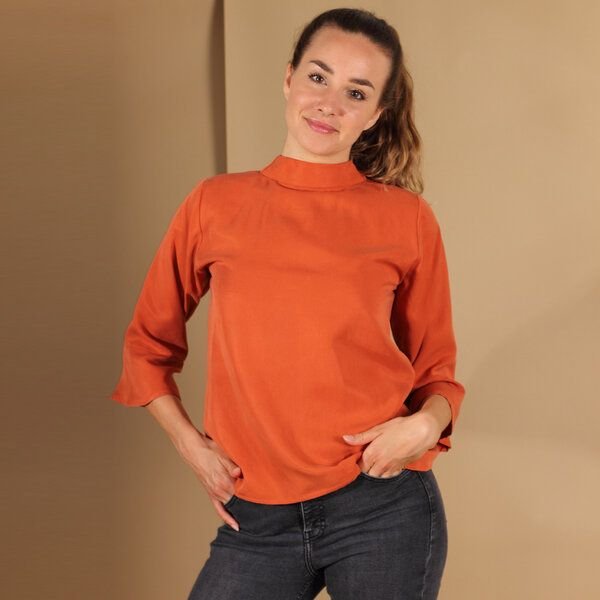 ManduTrap Bluse/Top aus Tencel in Blau, Senfgelb oder Rost,