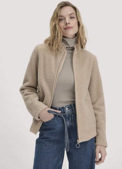 hessnatur Wollfleece Jacke Regular aus reiner Bio-Merinowolle