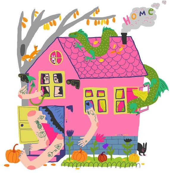 Photocircle Poster / Leinwandbild - Home I don't fit in