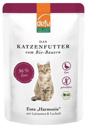 defu Bio Katzenfutter Pouch Paté Ente *Harmonie*