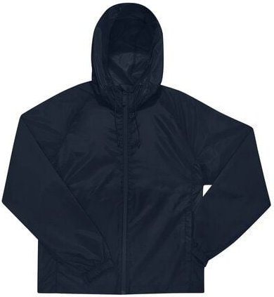 B&C Unisex Regen- und Windjacken Kapuze Seitentaschen mit Reißverschluss