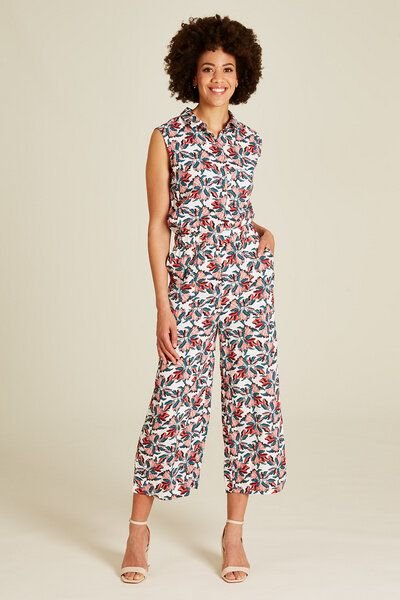 Thumbnail - TRANQUILLO Gemusterter Jumpsuit aus EcoVero Viskose (S25G26)