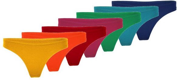 Frija Omina 7er Set Bio-String Pur uni