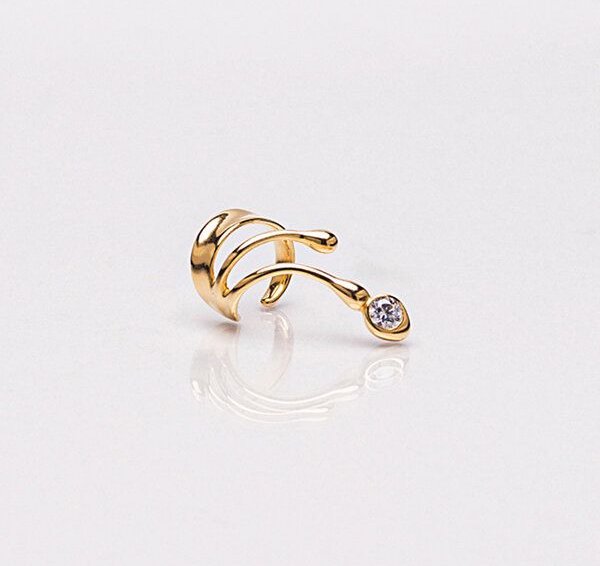 Nella & Sina Ohrring | Kleine Sina + Kristall | Silber, Gold, Rosegold Vermeil