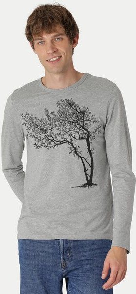 Peaces.bio - handbedruckte Biomode Bio-Herren-Langarmshirt Fancy Tree