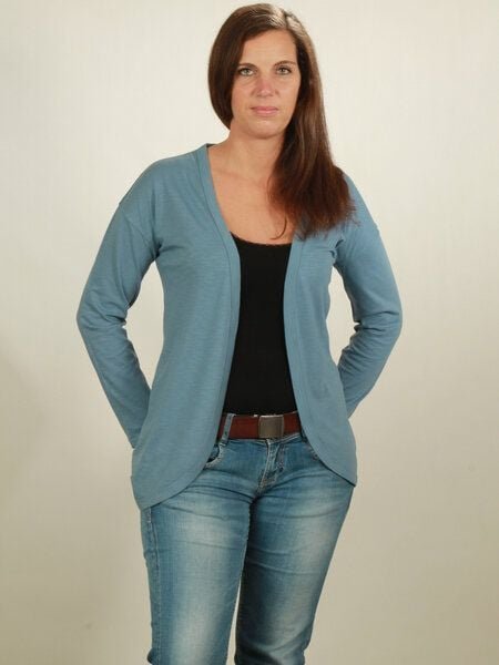 NATIVE SOULS Slub Cardigan Damen - light blue