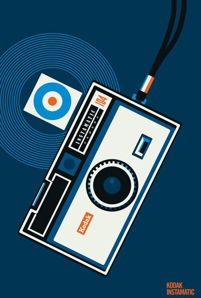 Photocircle Poster / Leinwandbild - Kodak Instamatic