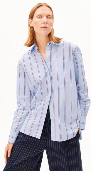ARMEDANGELS STRIPE LOOSE Damen Bluse aus Bio-Baumwolle