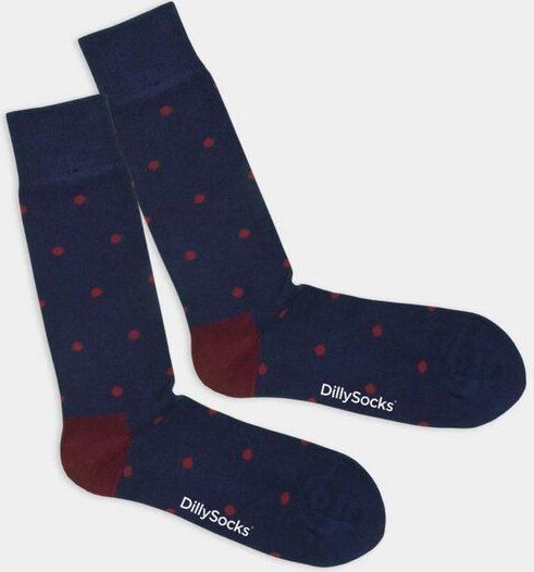 DillySocks Socken Sparse Red Dots aus Biobaumwoll-Mix