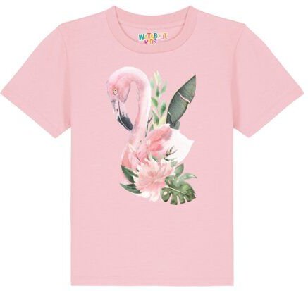 watabout.kids T-Shirt Kinder Flamingo mit Blumen