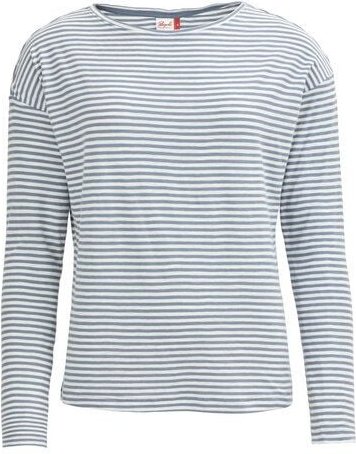 People Wear Organic Langarm Shirt, blau geringelt, Bio-Baumwolle