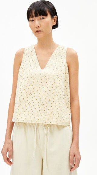 ARMEDANGELS YALINAA BROIDERY Damen Top aus Bio-Baumwoll Mix