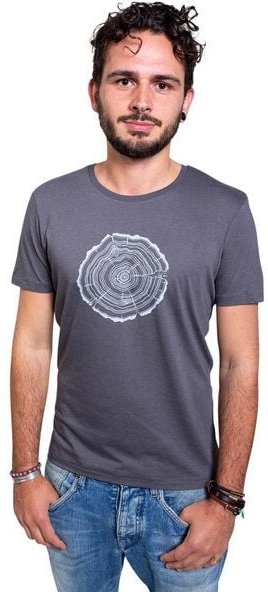 Life-Tree Modal Shirt Fairwear für Herren "Treeslice" in Anthrazit