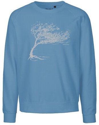 Peaces.bio - handbedruckte Biomode Bio Herren-Sweatshirt Windy Tree