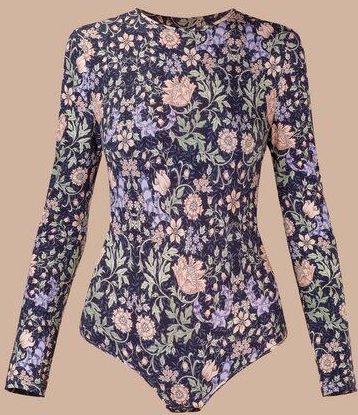 Atelier SNOW Langärmliger Body aus Bio-Baumwolle mit Muster