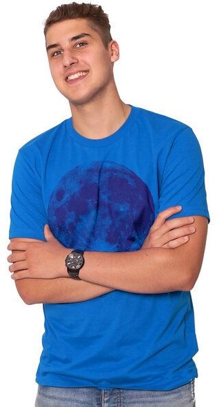 HANDGEDRUCKT "Supermond" Männer-T-Shirt