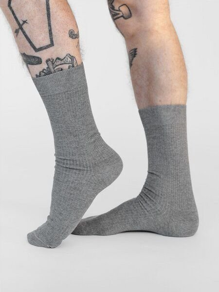 erlich textil Casual Cotton Gerippte Socken im 3er Pack aus Bio-Baumwolle, made in Europe