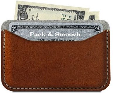 Pack & Smooch Kartenetui, Kartenmäppchen KESWICK 100% Wollfilz (Mulesing-frei), Leder