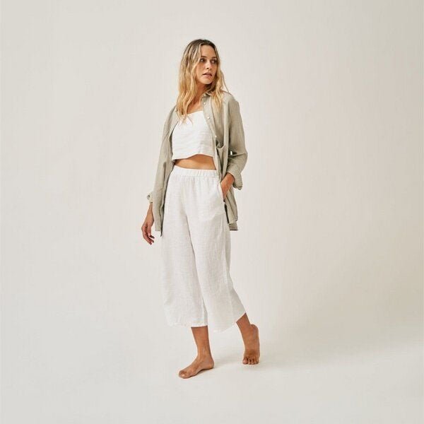 The Mama Set Oversized Leinenhemd „The Oversized Linen Shirt“ Leinenhemd für Schwangerschaft & Stillzeit