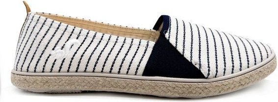 Veganer "thies ® Mallorca Organic Cotton Espadrille navy stripe" aus Biobaumwolle