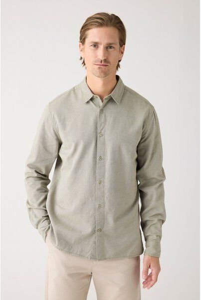 KnowledgeCotton Apparel Leichtes Twill-Hemd aus Bio-Baumwolle