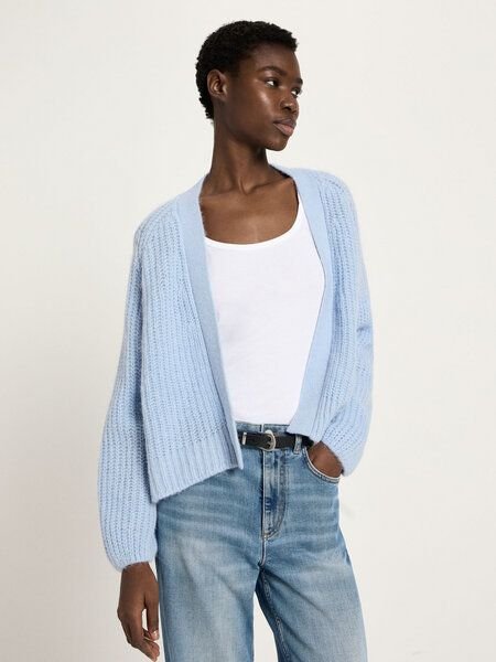 LANIUS Chunky Strickjacke aus Schurwolle und Alpakawolle