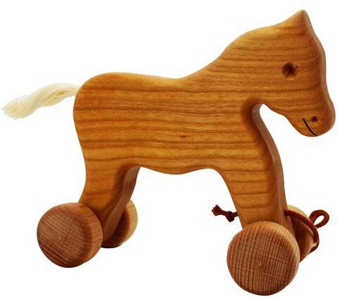 Mitienda Shop Ziehtier Pferd aus Massivholz