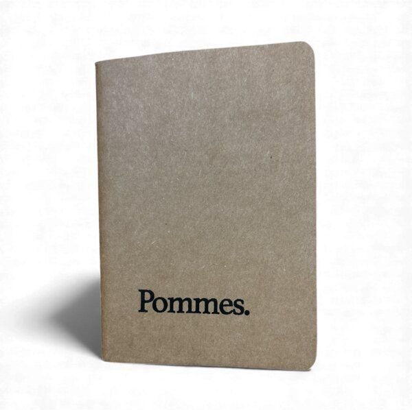 ilovemixtapes Notizbuch A6 „Pommes.“ | Handbedruckt & Recycelt | Liniert