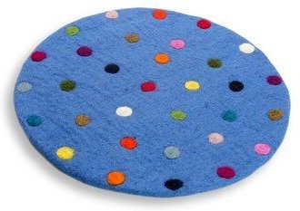 Frida Feeling Sitzkissen 'Spotty' aus Filz mit bunten Tupfen (Durchmesser ca. 35 cm)