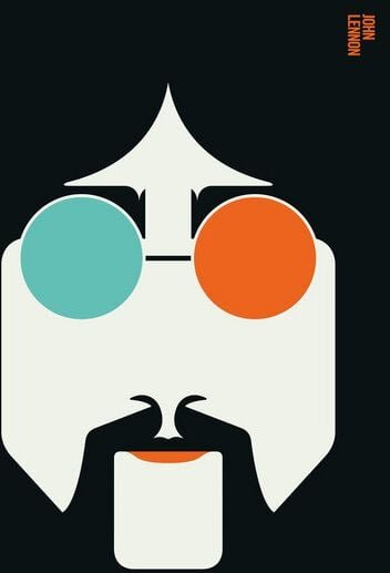 Photocircle Poster / Leinwandbild - John Lennon