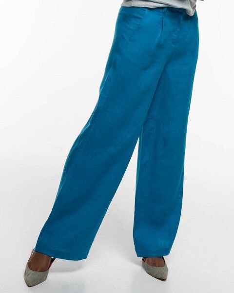 Alma & Lovis Trendige Marlenehose aus reinem Leinen | Leinen Marlene