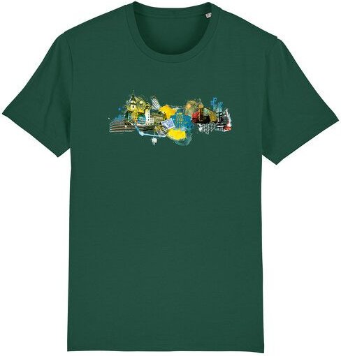 Thumbnail - Spangeltangel bedrucktes T-Shirt, Chemnitz, nachhaltig, Stadt, Herren, Damen, Unisex, Biobaumwolle