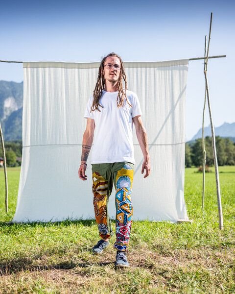 JUAdesign Sommer Hose - BAGGY Herren, bunt, bequem, baggy eben