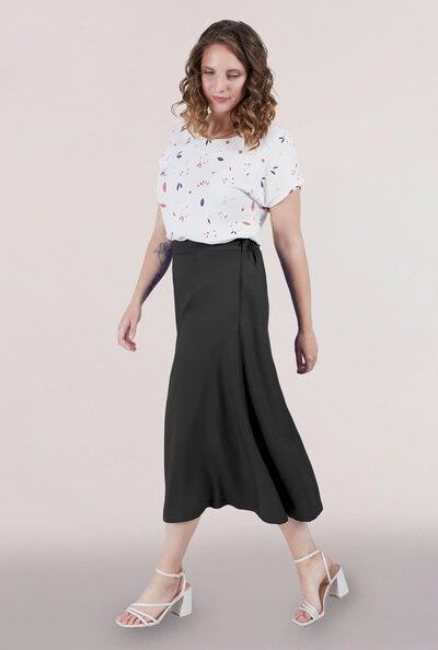 l'amour est bleu Ausgestellter Ecovero Viskose Rock