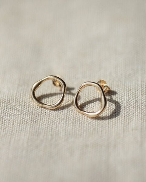 pikfine Organische Ohrstecker "Elva" / silber oder vergoldet