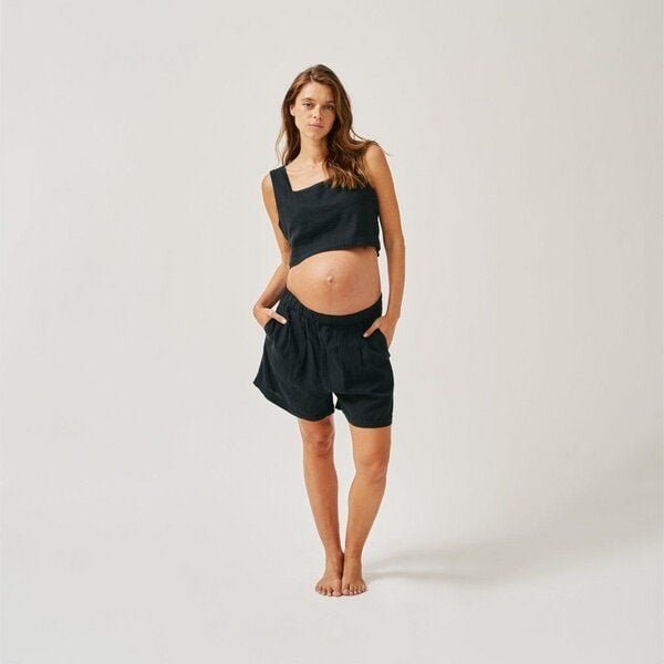 The Mama Set The Linen Short