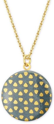 lille mus Halskette mit Porzellananhänger DREIECKKREIS Porzellanschmuck