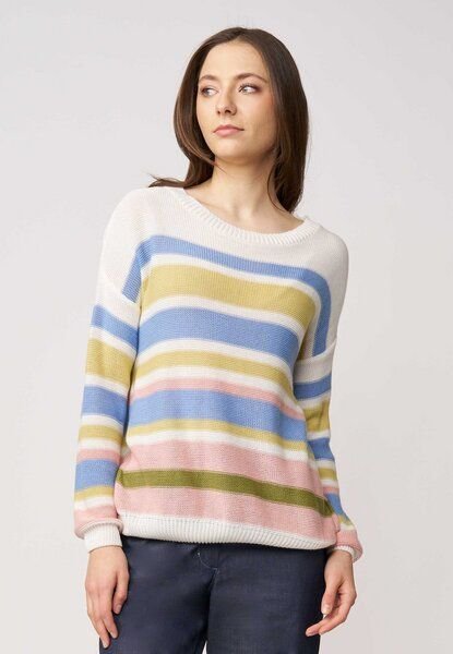 LANA Organic luftiger Damenpullover aus Bio Baumwolle, Modell Gloria