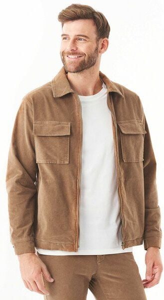 ORGANICATION Full Zip Cord Overshirt aus Bio-Baumwolle