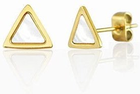 ELEKTROPULLI Dreieck Ohrstecker ca. 8x9mm