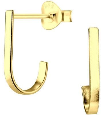 LUXAA Zarter Ohrstecker gebogener Stab aus 925er Sterling Silber - Gold