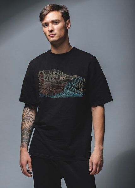 Kultgut ARTDESIGN- New Light Oversize Shirt / Smokey Waves