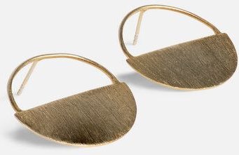 El Puente Ohrringe aus 925er Silber, vergoldet, gebürstet