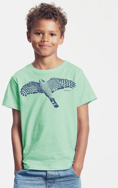 Peaces.bio - handbedruckte Biomode Bio-Kinder T-Shirt Sperber