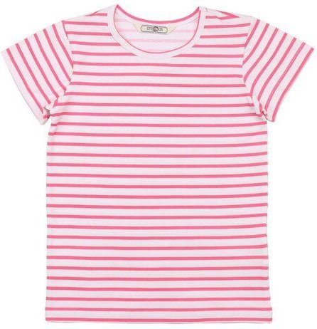 Cotokids Kinder T-Shirt aus Baumwolle rosa-weiß gestreift – Walkiddy