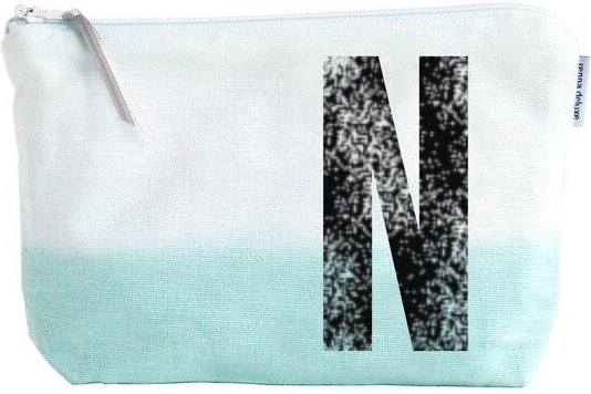 renna deluxe Kulturtasche und Schminktasche mit Monogramm MINT